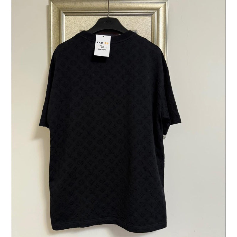 Louis Vuitton Pharrell Fil Coupe 黑色滿版老花 Tee