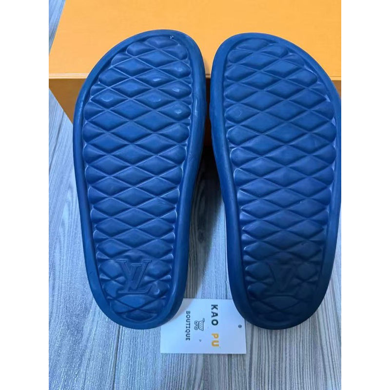 Louis Vuitton Waterfront 深藍老花拖鞋