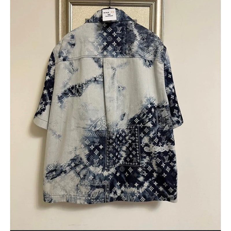 Louis Vuitton Bandana 牛仔短袖襯衫