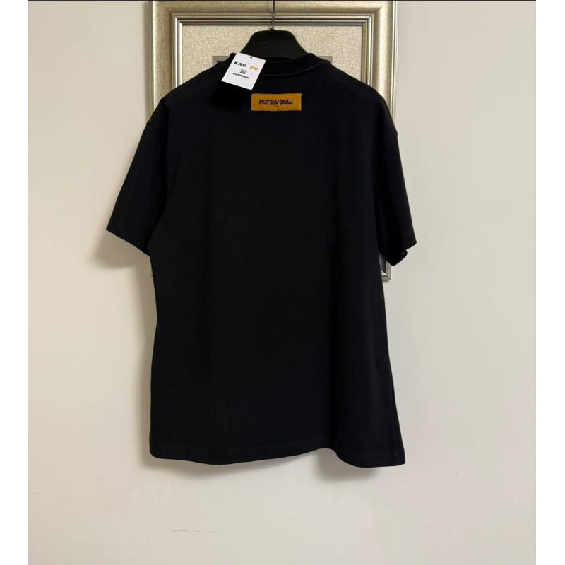 Louis Vuitton Pharrell 黑色珍珠刺繡針織Logo Tee