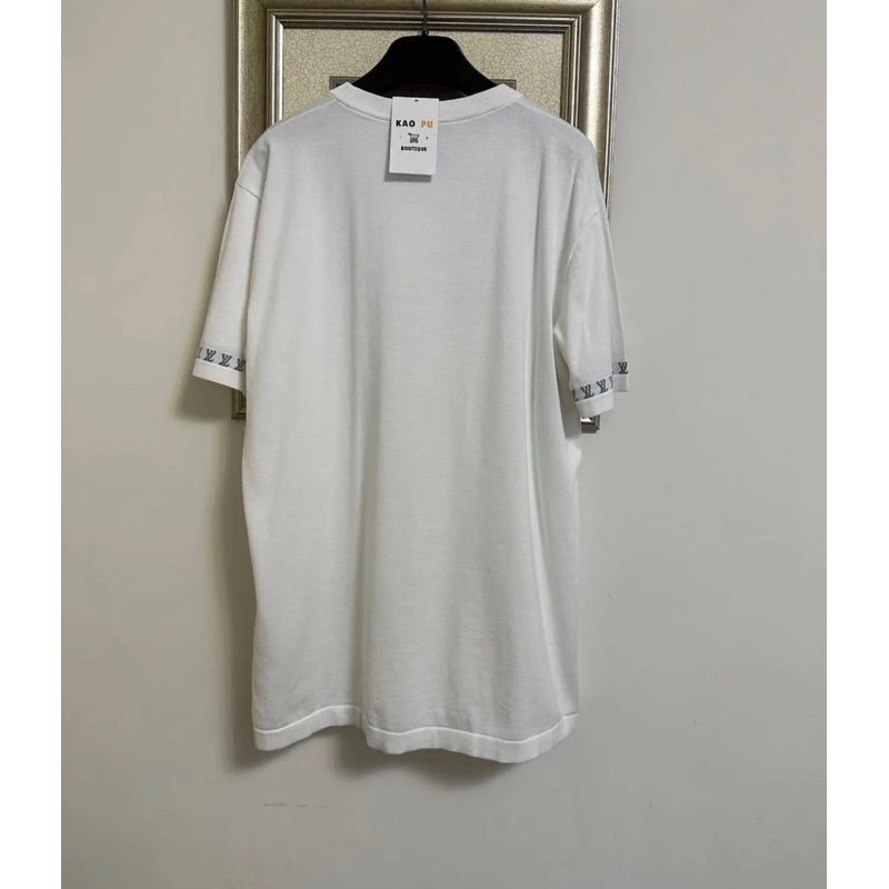 Louis Vuitton 白滾邊Logo Tee