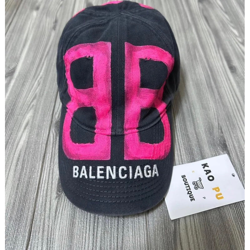 Balenciaga 灰粉塗鴉BB Dad Hat