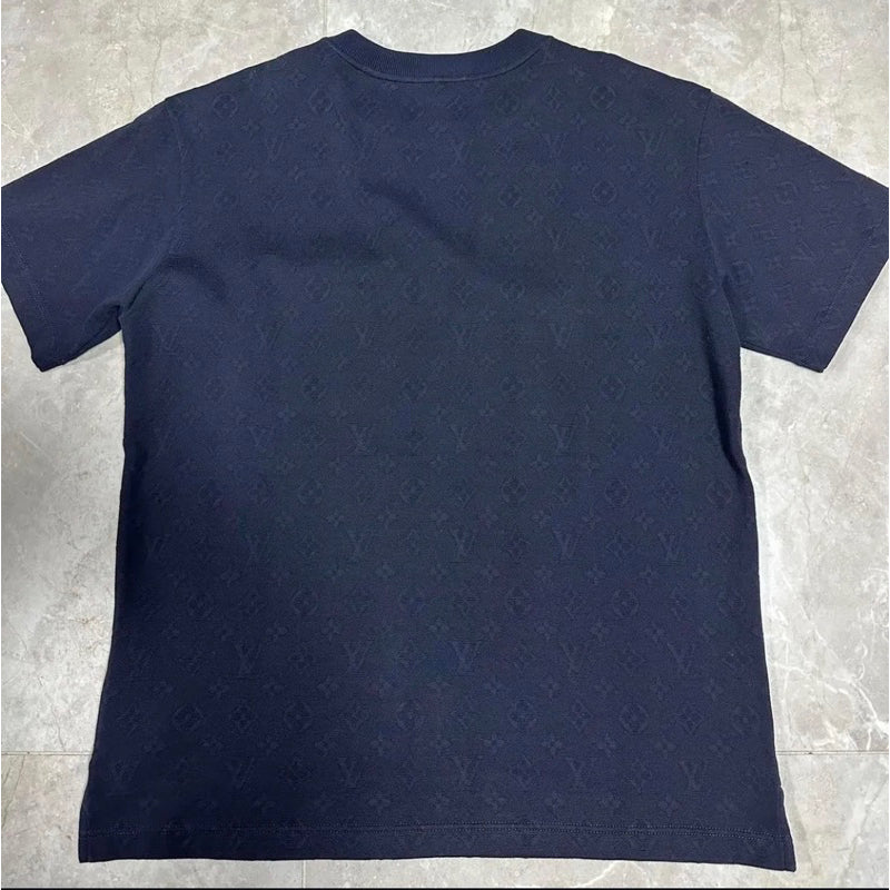 Louis Vuitton 藍滿版老花口袋Tee