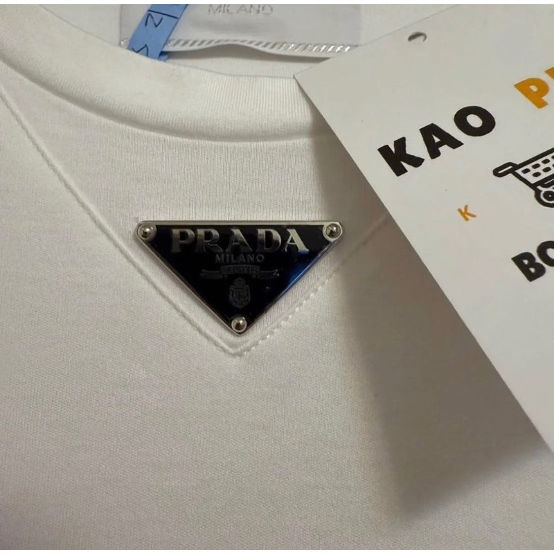 Prada 鐵牌 Logo Tee
