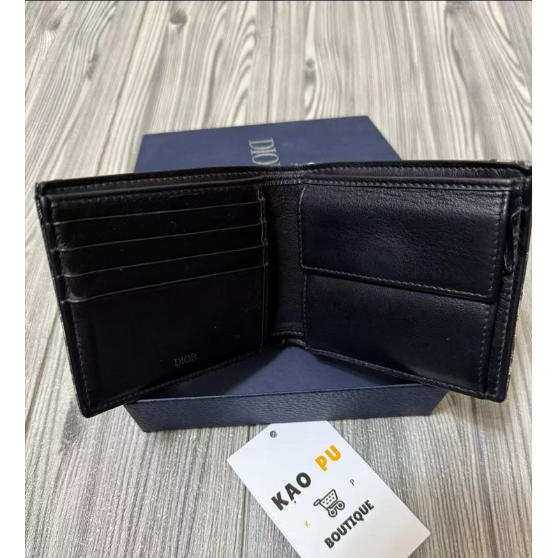 Dior Oblique 滿版零錢包對折皮夾