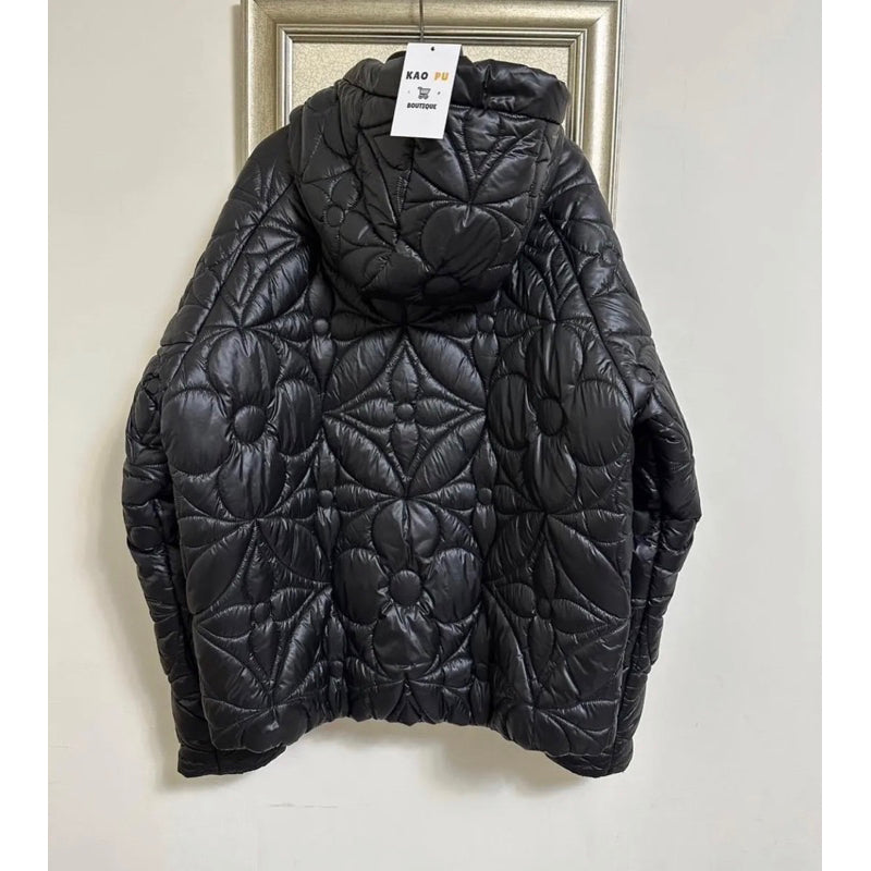 Louis Vuitton 黑老花羽絨連帽