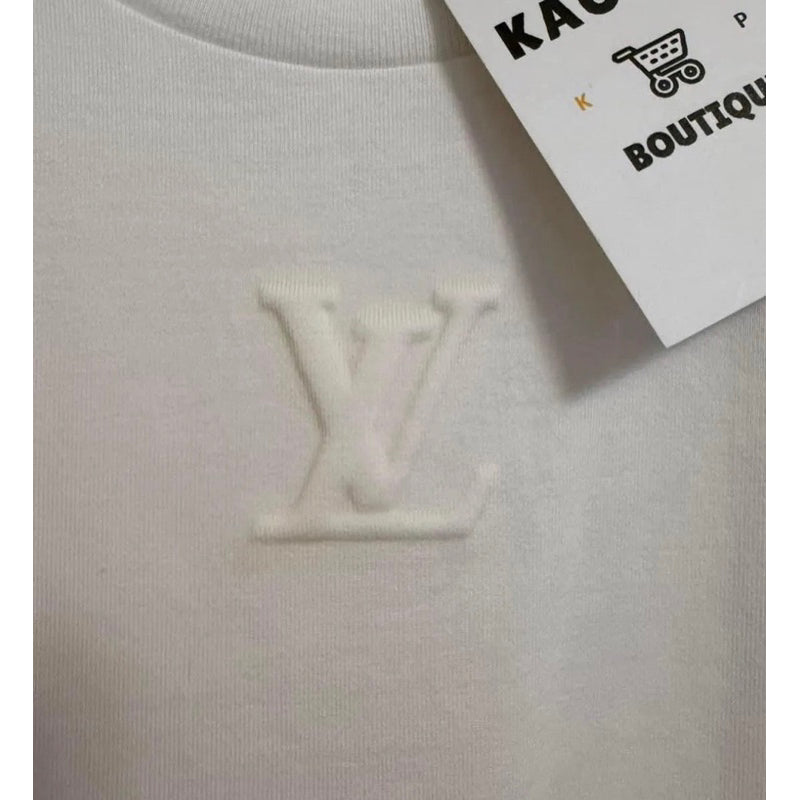 Louis Vuitton 白立體短Tee