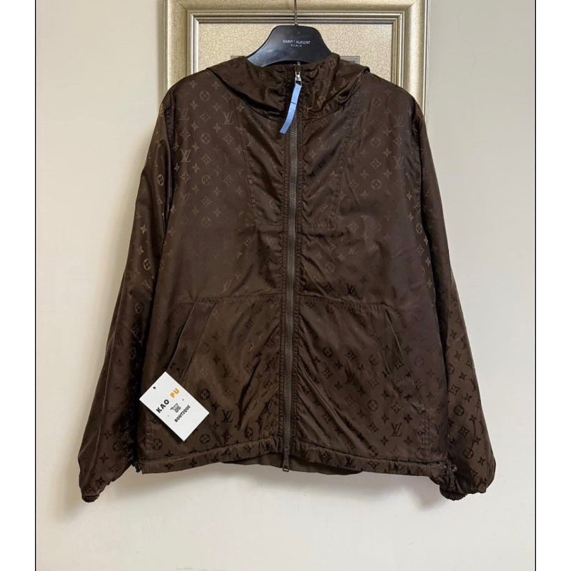 Louis Vuitton 別針老花雙面穿教練外套