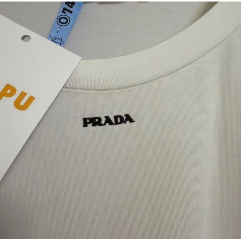 Prada 文字 Logo Tee
