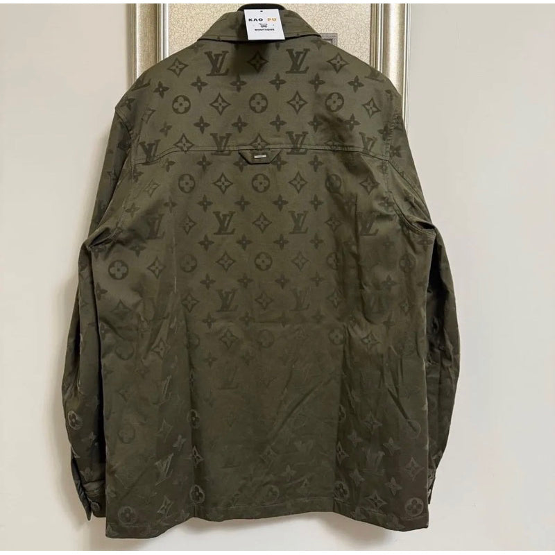 Louis Vuitton 綠色植絨襯衫外套