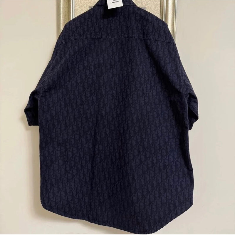 Dior Oblique 短袖牛仔襯衫