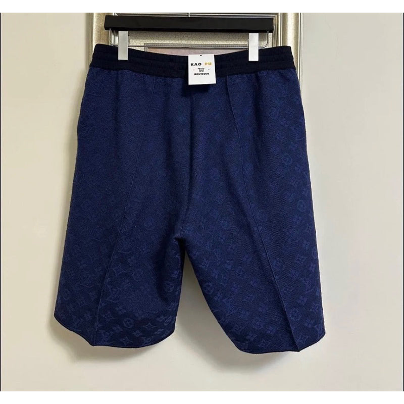 Louis Vuitton 藍滿版老花短褲