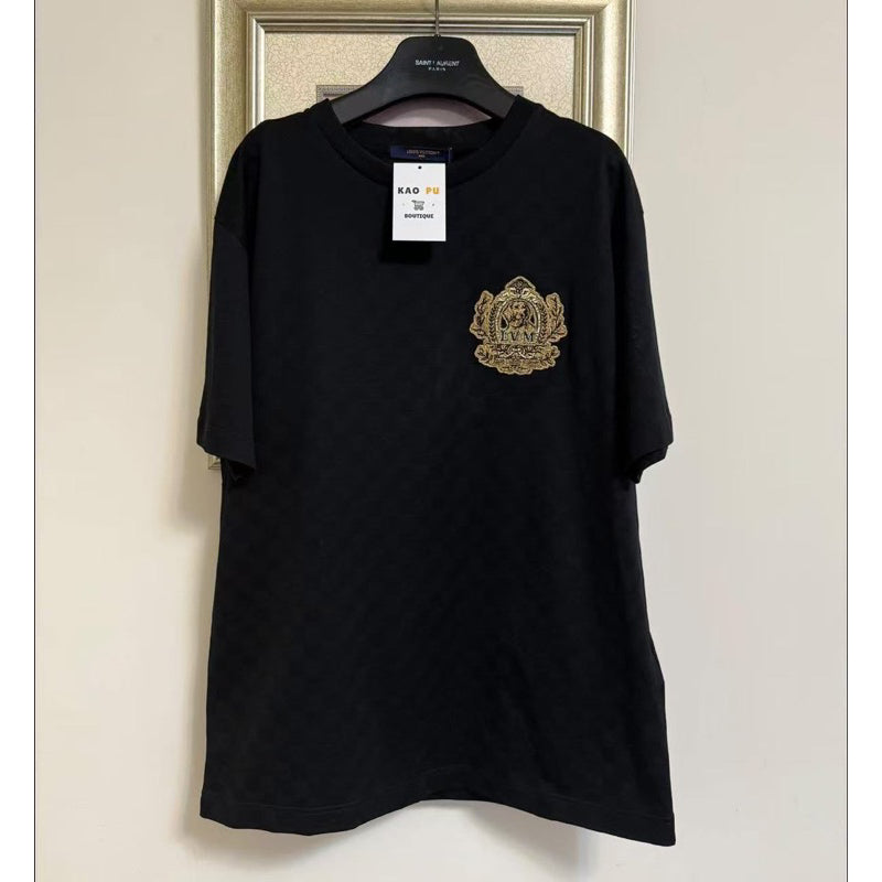 Louis Vuitton Pharrell 刺繡狗狗棋盤格 Tee
