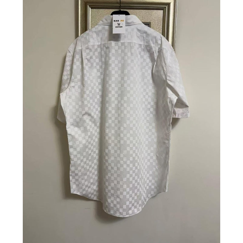 Louis Vuitton 棋盤格老花短袖襯衫