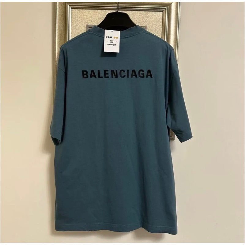 Balenciaga 綠刺繡Logo Tee