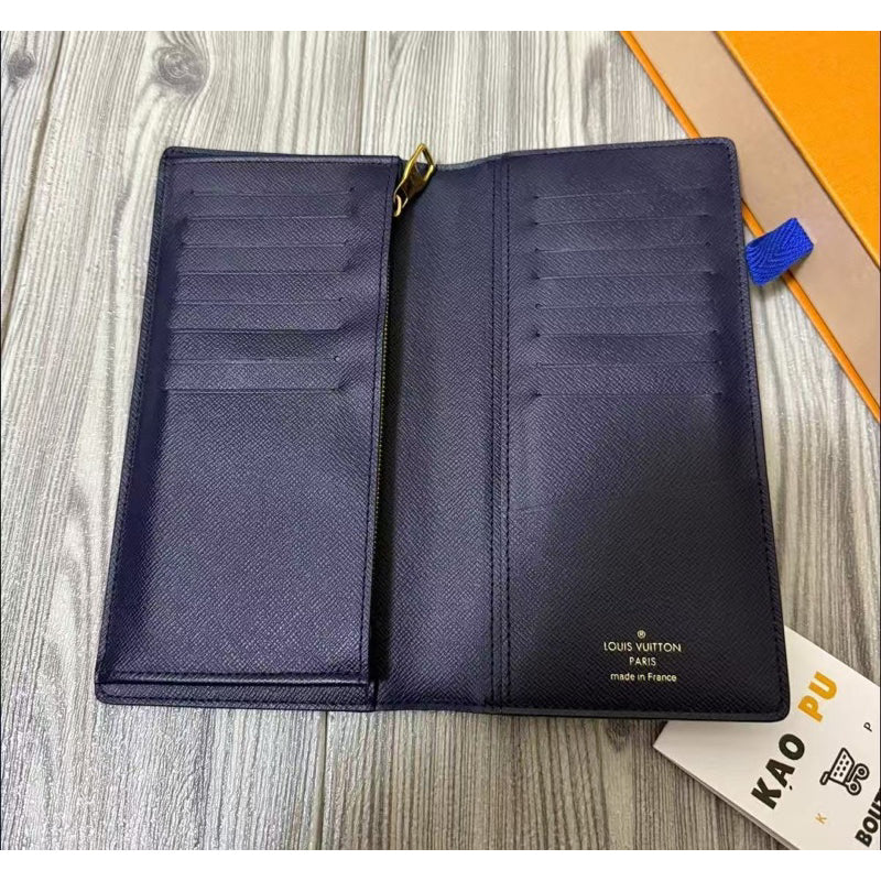 Louis Vuitton 漸層老花拉鍊對折長夾