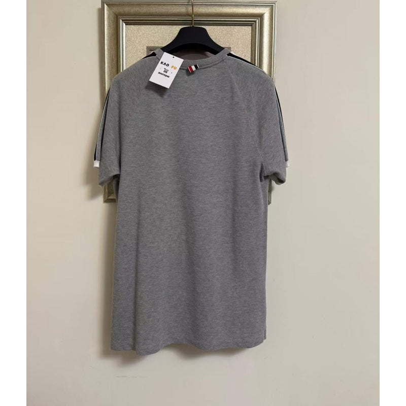 Thom Browne 灰色肩膀織帶Tee