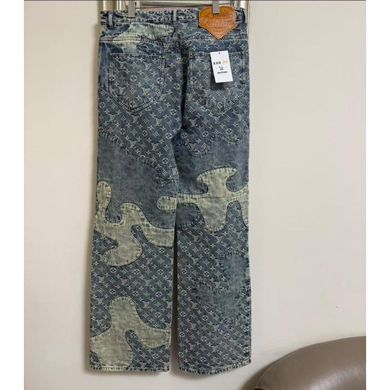 Louis Vuitton Nigo聯名滿版老花牛仔褲
