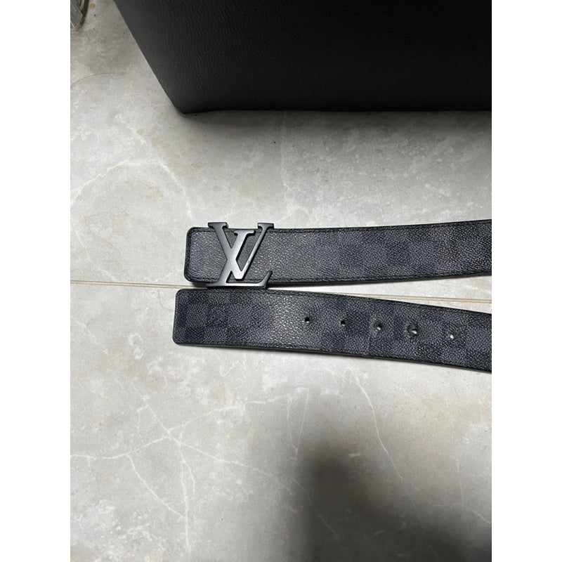 Louis Vuitton 棋盤格 LV Logo 皮帶