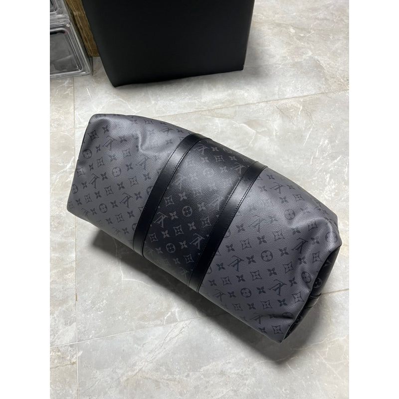 Louis Vuitton Keepall 拼接灰黑 50