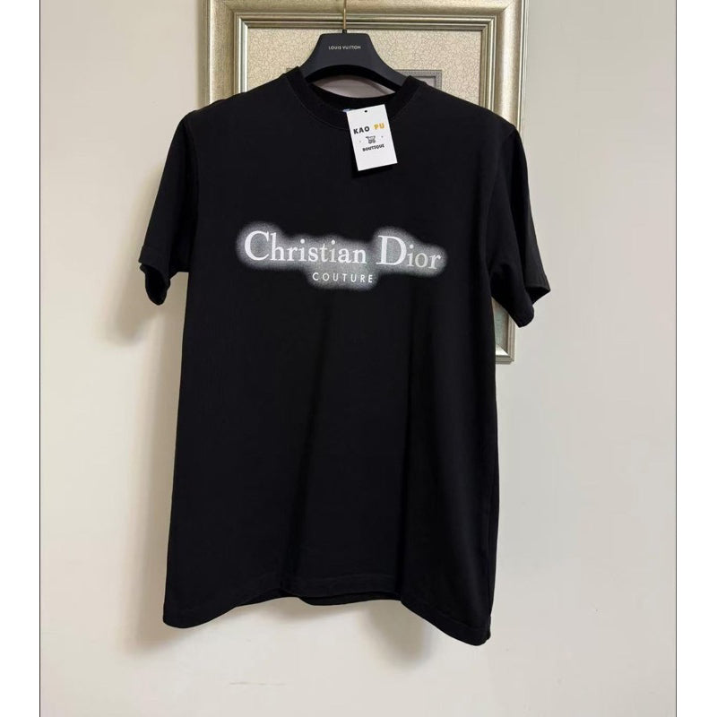 Dior 黑色夜光 Conture 方牌Logo Tee
