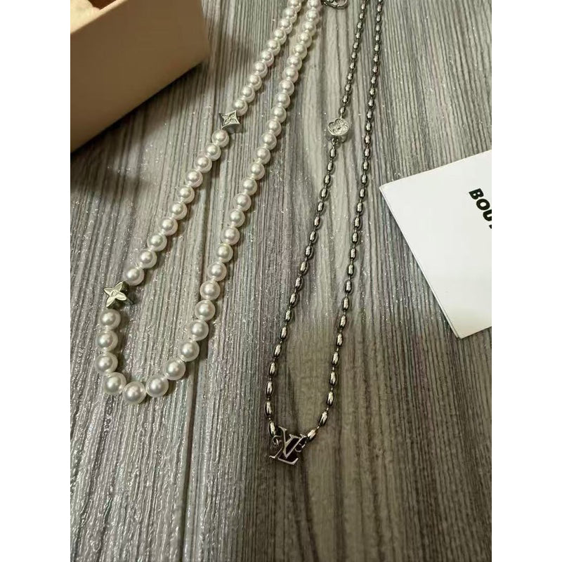 Louis Vuitton 珍珠Logo項鍊
