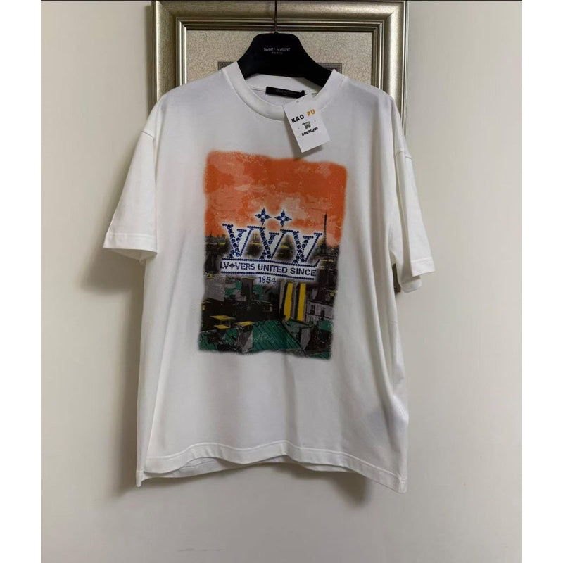 Louis Vuitton Vera United 水鑽 Lovers Logo Tee
