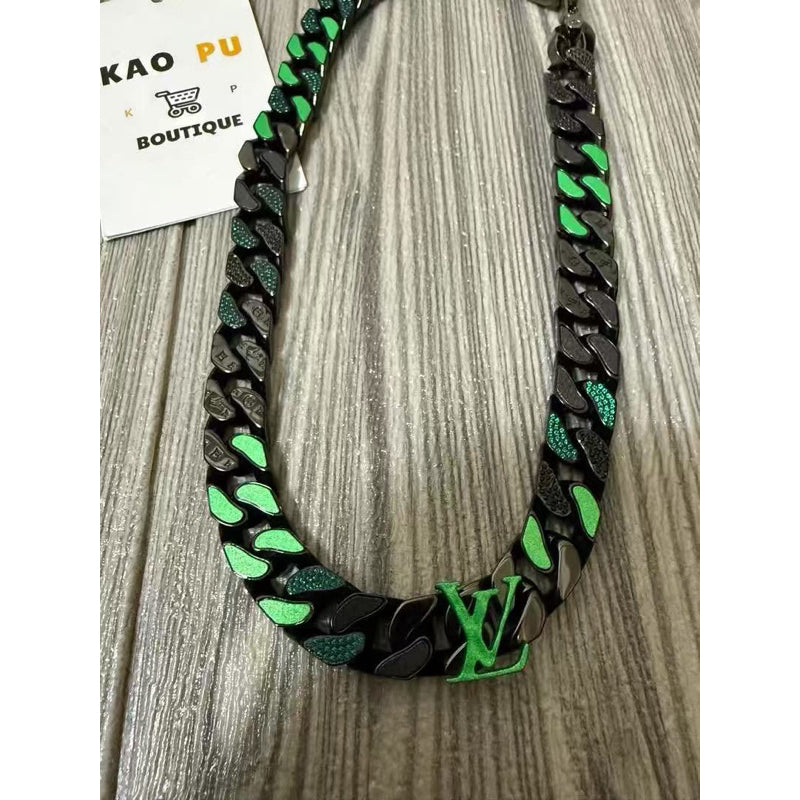 Louis Vuitton 2054水鑽老花古巴項鍊