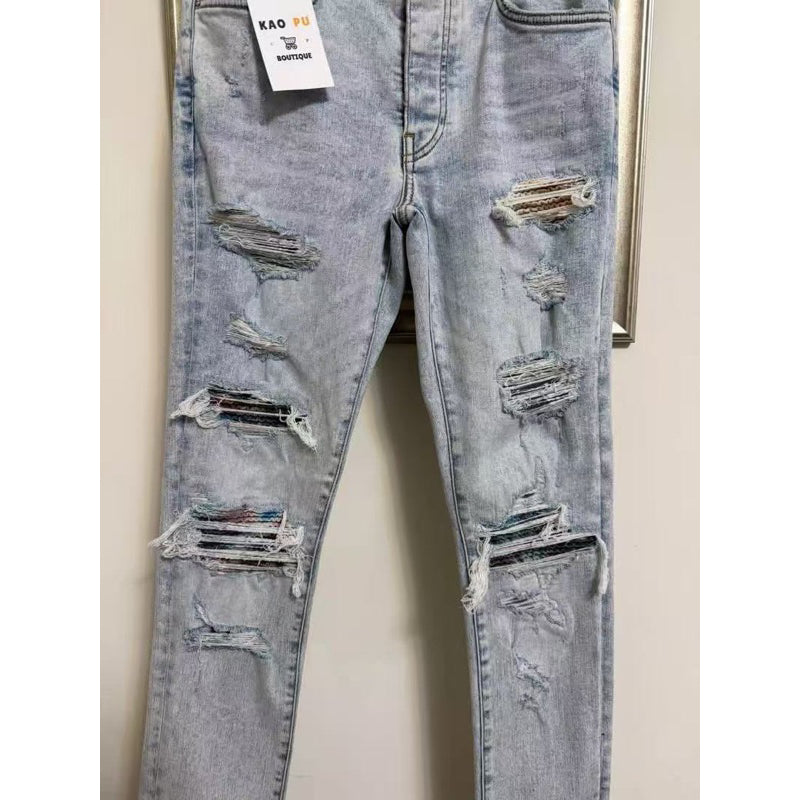 Amiri Thrahsers刷破牛仔褲