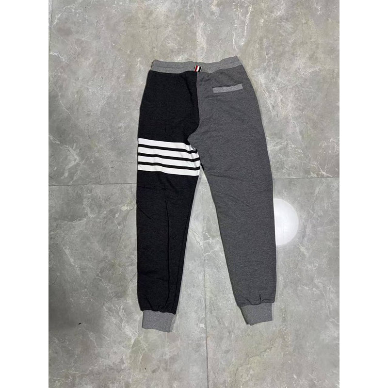 Thom Browne 拼接4Bar棉圈長褲