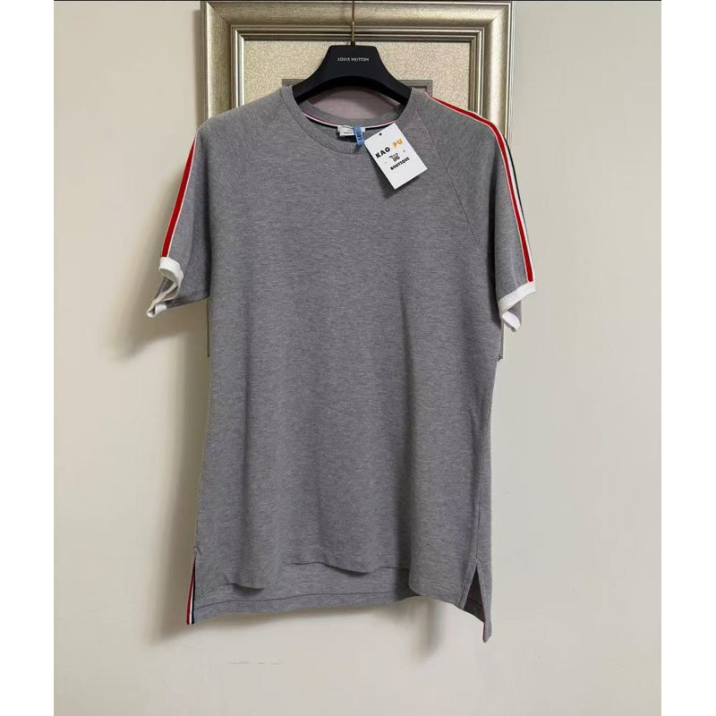 Thom Browne 灰色肩膀織帶Tee