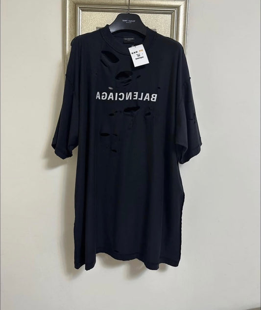 Balenciaga大破壞黑Mirror Tee