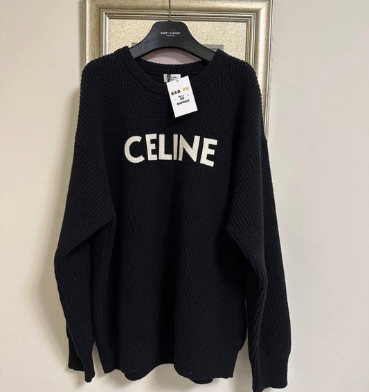 Celine 黑Logo毛衣