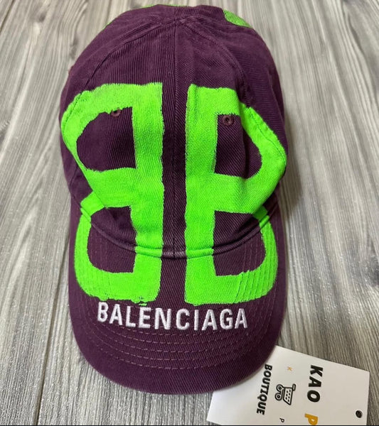 Balenciaga 酒紅反光帽