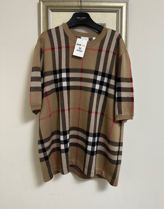 Burberry 格紋針織Logo Tee
