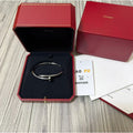 Cartier 經典款無鑽白金Juste Un Clou手鐲