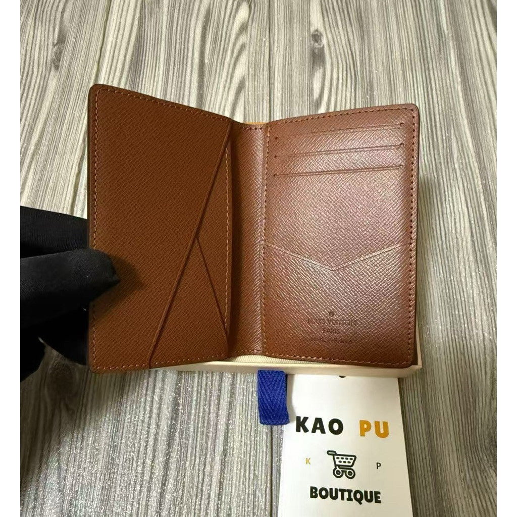 Louis Vuitton 經典棕色老花對折卡夾