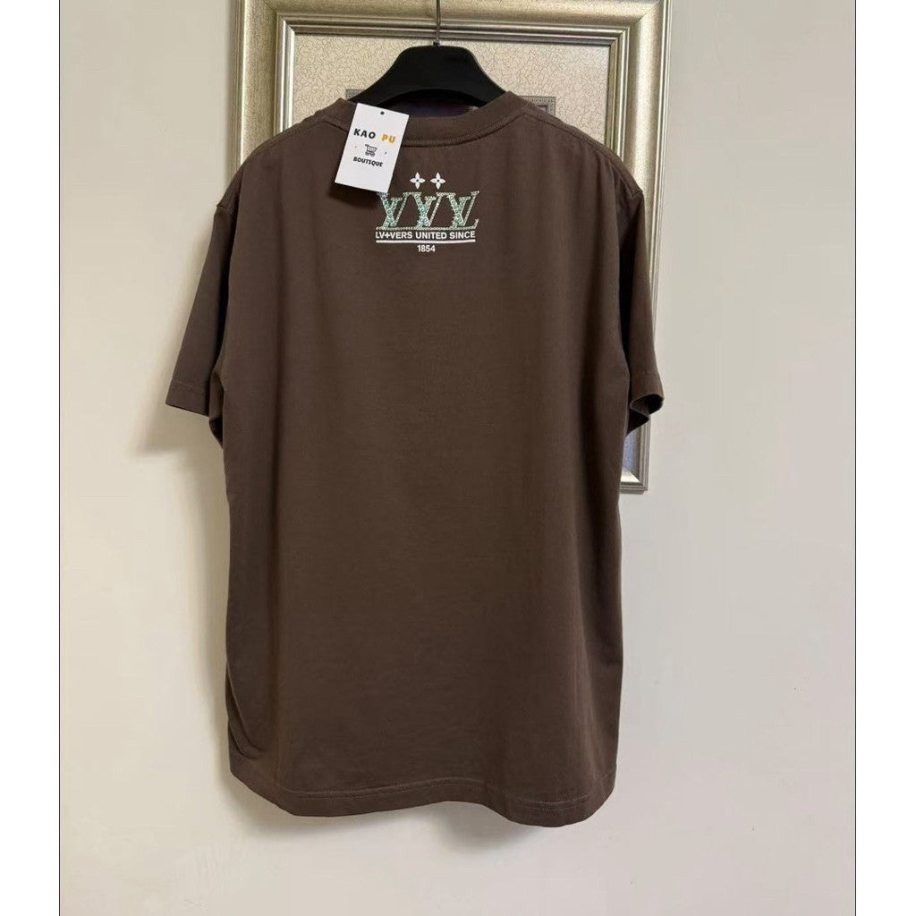 Louis Vuitton 水洗復古水鑽串珠Logo Tee