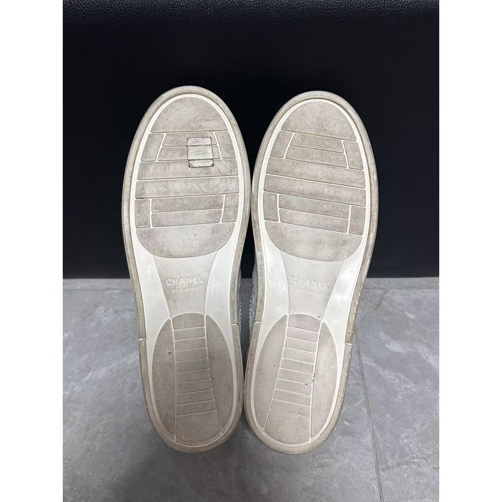 Chanel 鱷魚壓紋高筒Sneakers