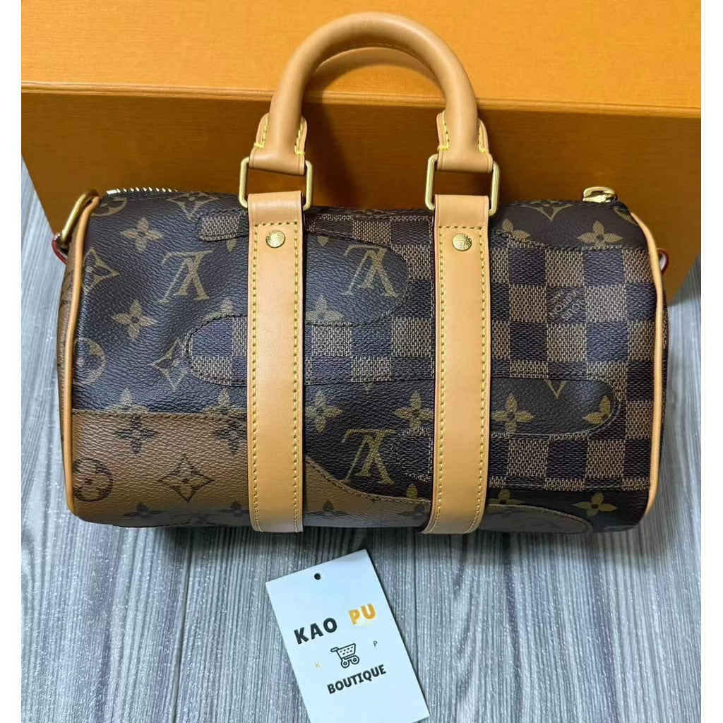 Louis Vuitton 3.0 Nigo聯名拼接老花City Keepall 25