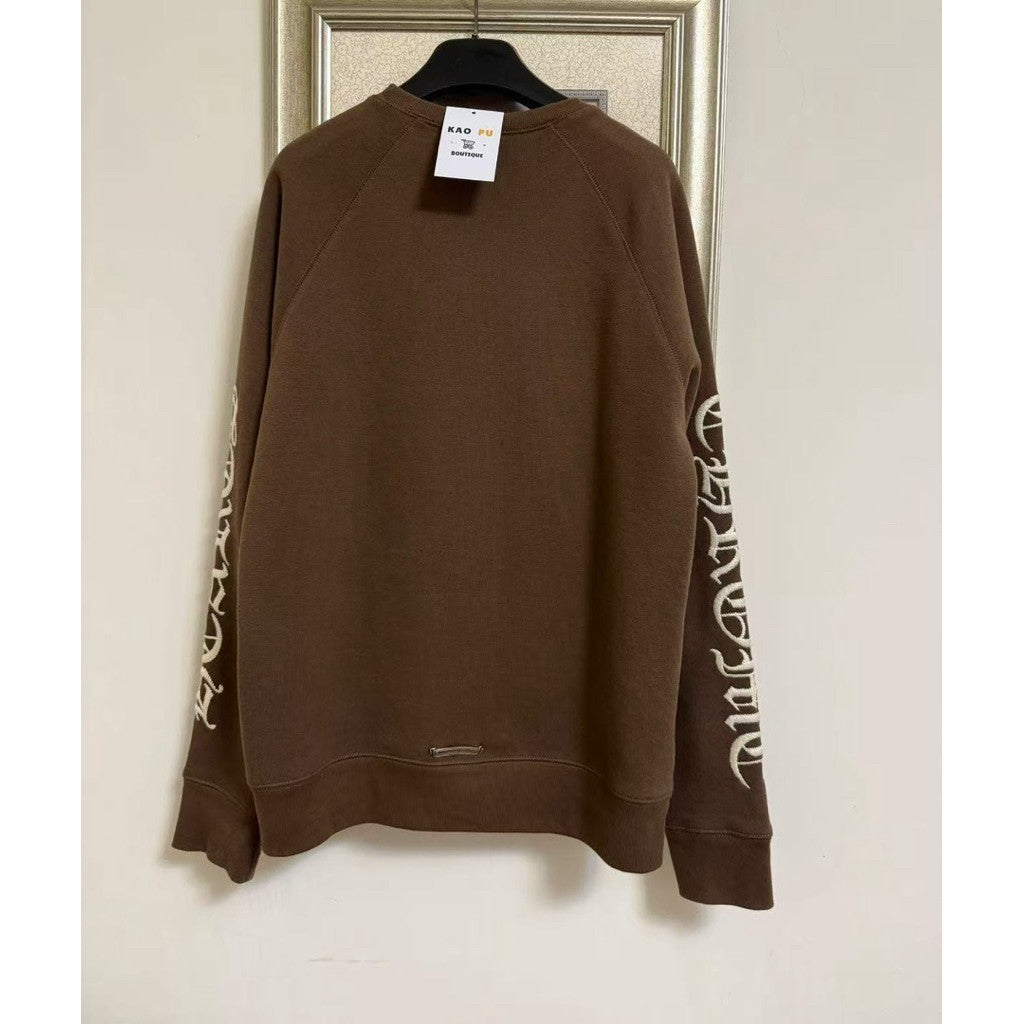 Chrome Hearts 摩卡刺繡梵文銀牌Logo衛衣