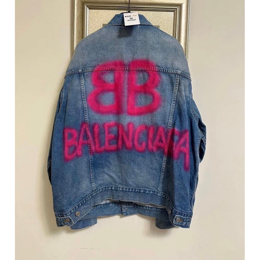 Balenciaga藍塗鴉牛仔外套