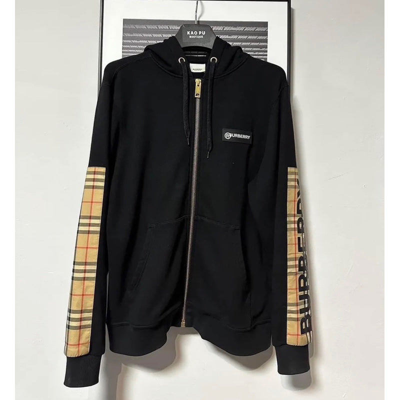 Burberry 手臂格紋校服連帽外套