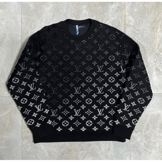 Louis Vuitton 黑白漸層老花衛衣