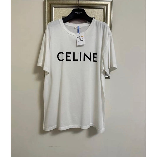 Celine 白胸前Logo Tee