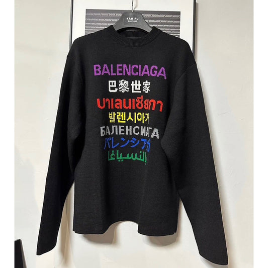 Balenciaga 七國語言針織毛衣