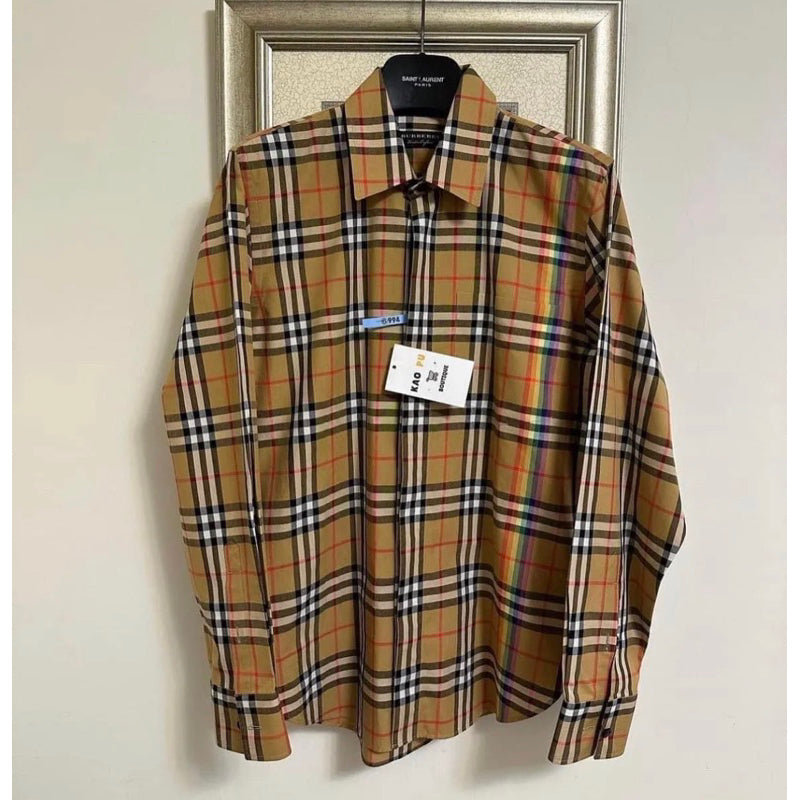 Burberry 格紋長袖襯衫