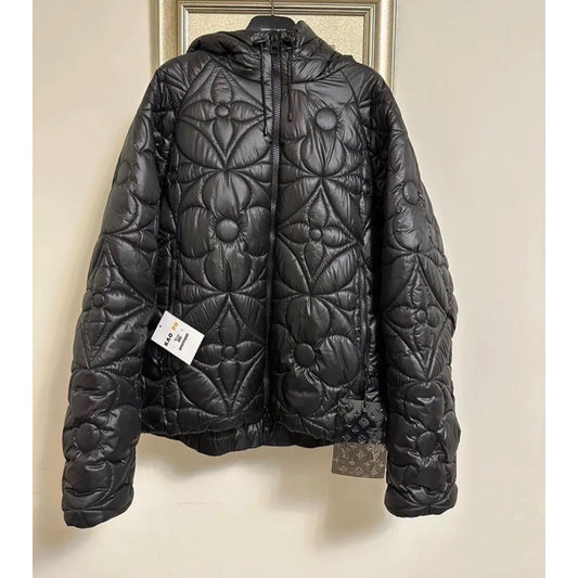 Louis Vuitton 黑老花羽絨連帽