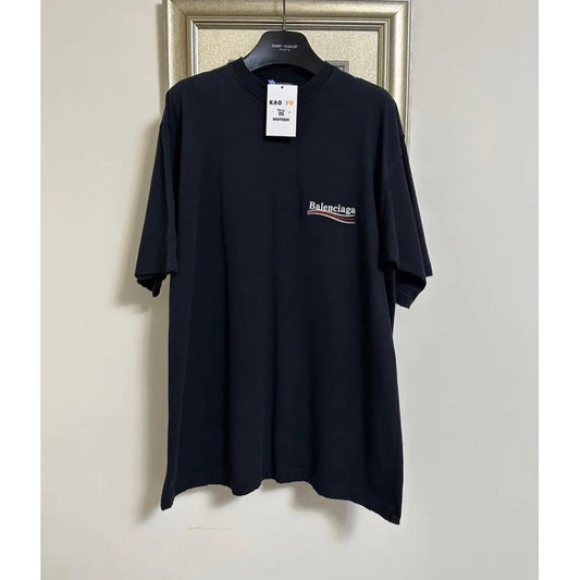 Balenciaga刺繡可樂黑Tee