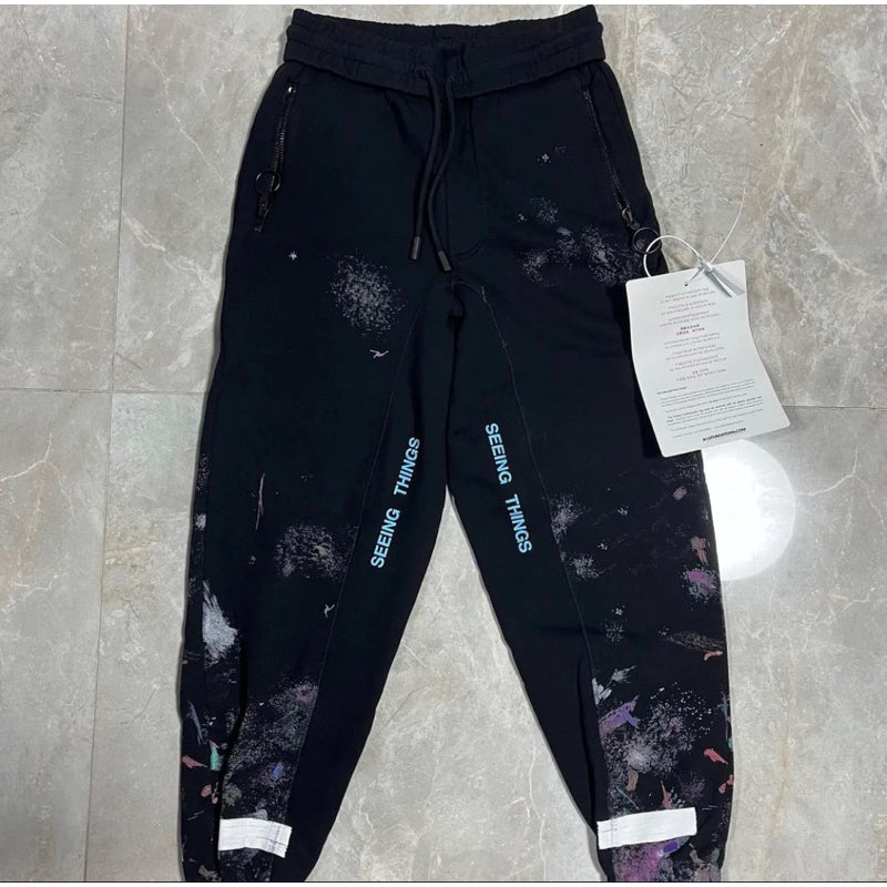 Off White 星空抽繩棉褲